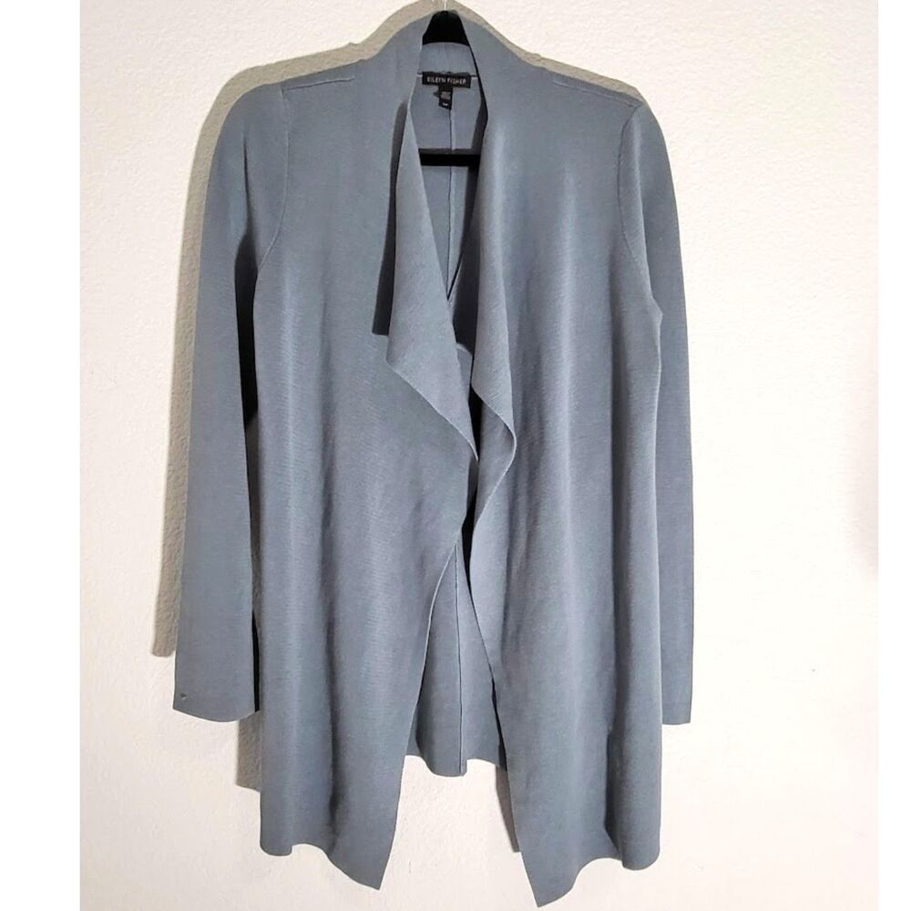 Eileen Fisher Silk Organic Cotton Open Front Cardigan – Size S/P
